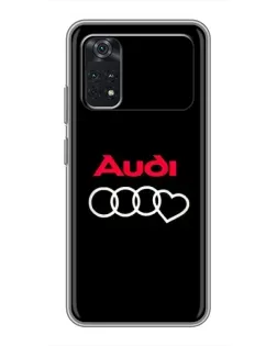 Чехол для Xiaomi POCO M4 Pro 4G с картинкой «Логотип Audi Heart»
