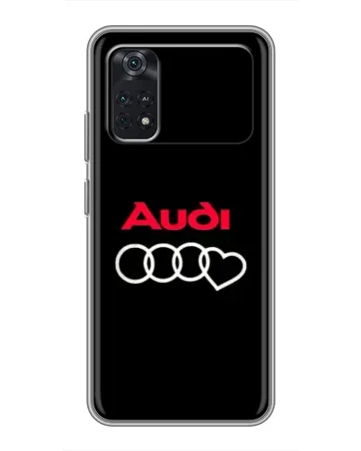 Чехол для Xiaomi POCO M4 Pro 4G с картинкой «Логотип Audi Heart»