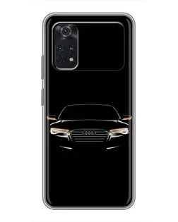 Чехол для Xiaomi POCO M4 Pro 4G с картинкой «Audi — ночной контур»