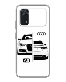 Чехол для Xiaomi POCO M4 Pro 4G с картинкой «Audi — контрастный дизайн»