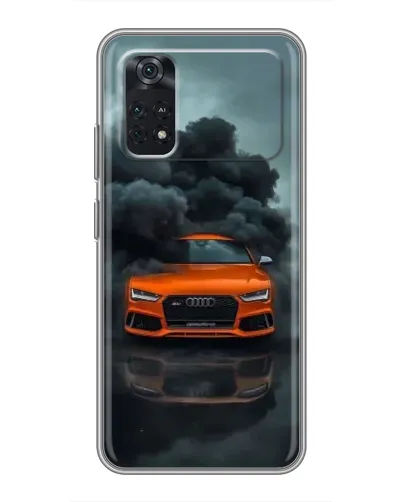 Чехол для Xiaomi POCO M4 Pro 4G с картинкой «Audi в облаках дыма»