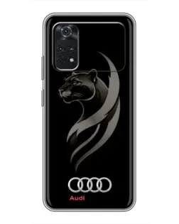 Чехол для Xiaomi POCO M4 Pro 4G с картинкой «Графика — пантера и Audi»