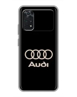 Чехол для Xiaomi POCO M4 Pro 4G с картинкой «Audi — золотой логотип»