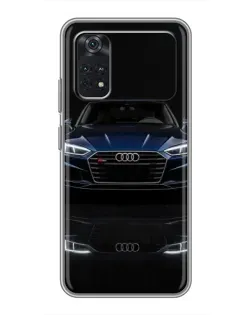 Чехол для Xiaomi POCO M4 Pro 4G с картинкой «Audi — ночное отражение»