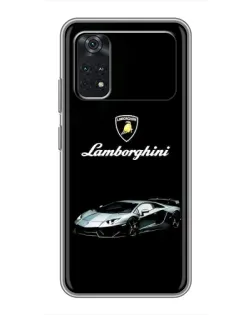Чехол для Xiaomi POCO M4 Pro 4G с картинкой «Логотип Lamborghini классика»