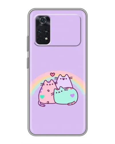 Чехол для Xiaomi POCO M4 Pro 4G с картинкой «Радужные Пушины»