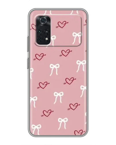 Чехол для Xiaomi POCO M4 Pro 4G с картинкой «Сердца и банты» Чехол для Xiaomi POCO M4 Pro 4G с картинкой «Сердца и банты»