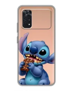 Чехол для Xiaomi POCO M4 Pro 4G с картинкой «Стич ест шоколад» Чехол для Xiaomi POCO M4 Pro 4G с картинкой «Стич ест шоколад»