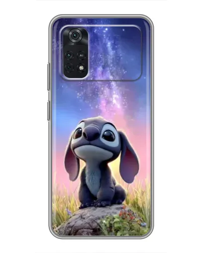 Чехол для Xiaomi POCO M4 Pro 4G с картинкой «Стич на рассвете»