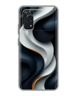 Чехол для Xiaomi POCO M4 Pro 4G с картинкой «Объемные черно-белые ленты» Чехол для Xiaomi POCO M4 Pro 4G с картинкой «Объемные черно-белые ленты»
