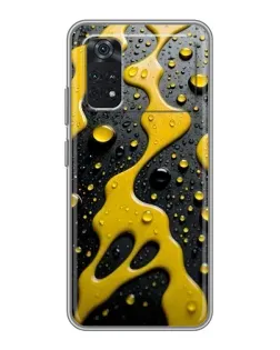 Чехол для Xiaomi POCO M4 Pro 4G с картинкой «Жидкое желтое золото»
