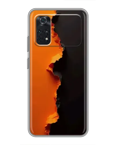 Чехол для Xiaomi POCO M4 Pro 4G с картинкой «Оранжевый разлом» Чехол для Xiaomi POCO M4 Pro 4G с картинкой «Оранжевый разлом»