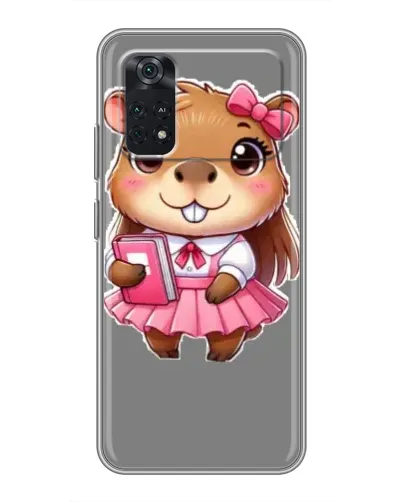 Чехол для Xiaomi POCO M4 Pro 4G с картинкой «Девочка капибара»
