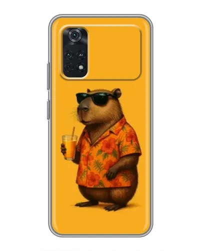 Чехол для Xiaomi POCO M4 Pro 4G с картинкой «Капибара на отдыхе»
