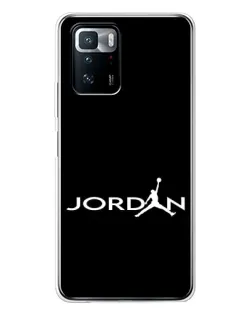 Чехол для Xiaomi POCO X3 GT с картинкой «Jordan White Logo»