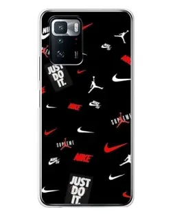 Чехол для Xiaomi POCO X3 GT с картинкой «Nike Mix Pattern»