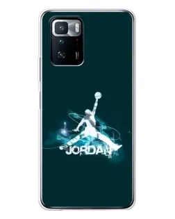 Чехол для Xiaomi POCO X3 GT с картинкой «Jordan Blue Fire»