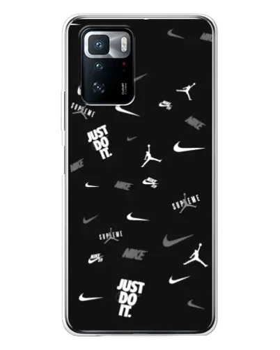 Чехол для Xiaomi POCO X3 GT с картинкой «Nike Black Pattern» Чехол для Xiaomi POCO X3 GT с картинкой «Nike Black Pattern»