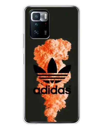 Чехол для Xiaomi POCO X3 GT с картинкой «Оранжевый дым Adidas»