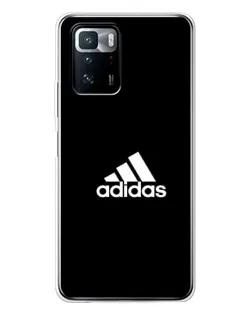Чехол для Xiaomi POCO X3 GT с картинкой «Черная классика Adidas»