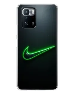 Чехол для Xiaomi POCO X3 GT с картинкой «Неоновый контур Nike»