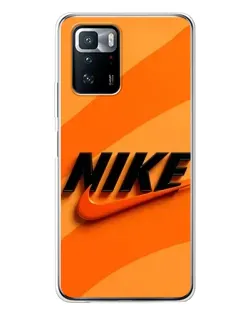 Чехол для Xiaomi POCO X3 GT с картинкой «Оранжевый драйв Nike»