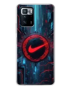 Чехол для Xiaomi POCO X3 GT с картинкой «Техногенный стиль Nike»