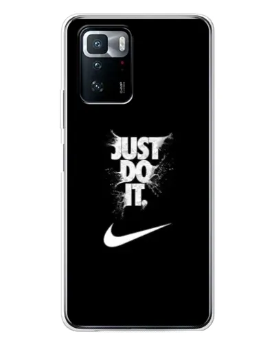 Чехол для Xiaomi POCO X3 GT с картинкой «Текстовый принт Nike»