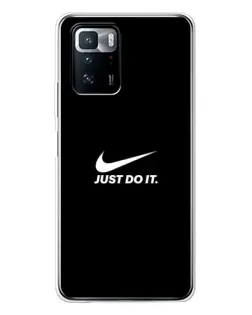 Чехол для Xiaomi POCO X3 GT с картинкой «Минимализм от Nike»