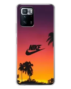 Чехол для Xiaomi POCO X3 GT с картинкой «Nike на закате солнца»