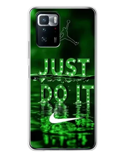 Чехол для Xiaomi POCO X3 GT с картинкой «Зеленый неоновый Nike»