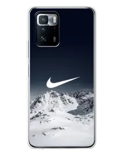 Чехол для Xiaomi POCO X3 GT с картинкой «Nike — зимние горы»