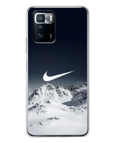 Чехол для Xiaomi POCO X3 GT с картинкой «Nike — зимние горы»