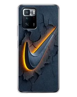 Чехол для Xiaomi POCO X3 GT с картинкой «Объемный логотип Найк»