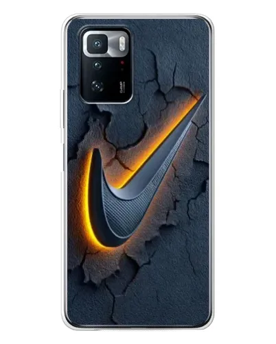 Чехол для Xiaomi POCO X3 GT с картинкой «Объемный логотип Найк»