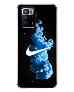 Чехол для Xiaomi POCO X3 GT с картинкой «Nike и синий дым»