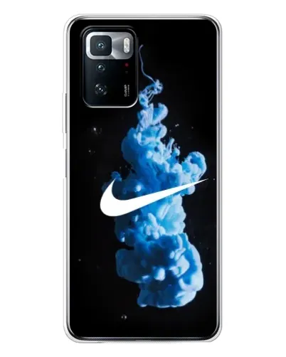 Чехол для Xiaomi POCO X3 GT с картинкой «Nike и синий дым»