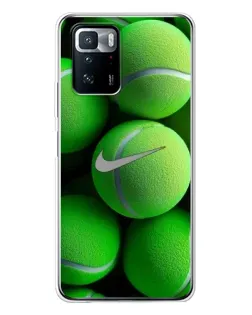 Чехол для Xiaomi POCO X3 GT с картинкой «Теннисные мячи Найк»