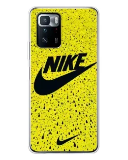 Чехол для Xiaomi POCO X3 GT с картинкой «Желтый текстурный Nike»