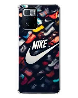 Чехол для Xiaomi POCO X3 GT с картинкой «Коллекция кроссовок Nike»
