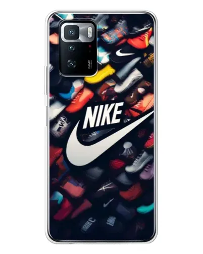 Чехол для Xiaomi POCO X3 GT с картинкой «Коллекция кроссовок Nike»
