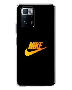 Чехол для Xiaomi POCO X3 GT с картинкой «Золотой логотип Nike»