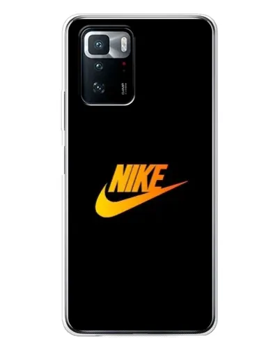 Чехол для Xiaomi POCO X3 GT с картинкой «Золотой логотип Nike»