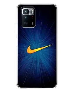 Чехол для Xiaomi POCO X3 GT с картинкой «Синий пульс Nike» Чехол для Xiaomi POCO X3 GT с картинкой «Синий пульс Nike»