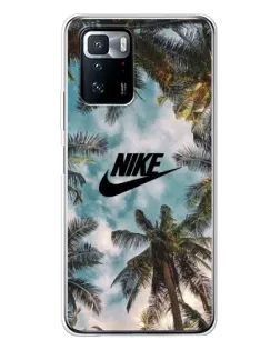 Чехол для Xiaomi POCO X3 GT с картинкой «Тропический принт Nike» Чехол для Xiaomi POCO X3 GT с картинкой «Тропический принт Nike»