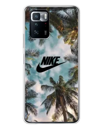 Чехол для Xiaomi POCO X3 GT с картинкой «Тропический принт Nike» Чехол для Xiaomi POCO X3 GT с картинкой «Тропический принт Nike»