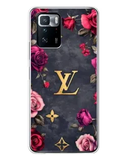 Чехол для Xiaomi POCO X3 GT с картинкой «Цветочный Louis Vuitton»
