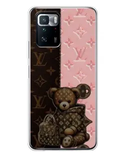 Чехол для Xiaomi POCO X3 GT с картинкой «Мишка в стиле LV»