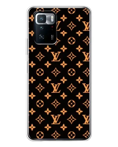 Чехол для Xiaomi POCO X3 GT с картинкой «Золотая монограмма LV»