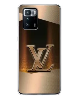 Чехол для Xiaomi POCO X3 GT с картинкой «LV — золотое сияние»